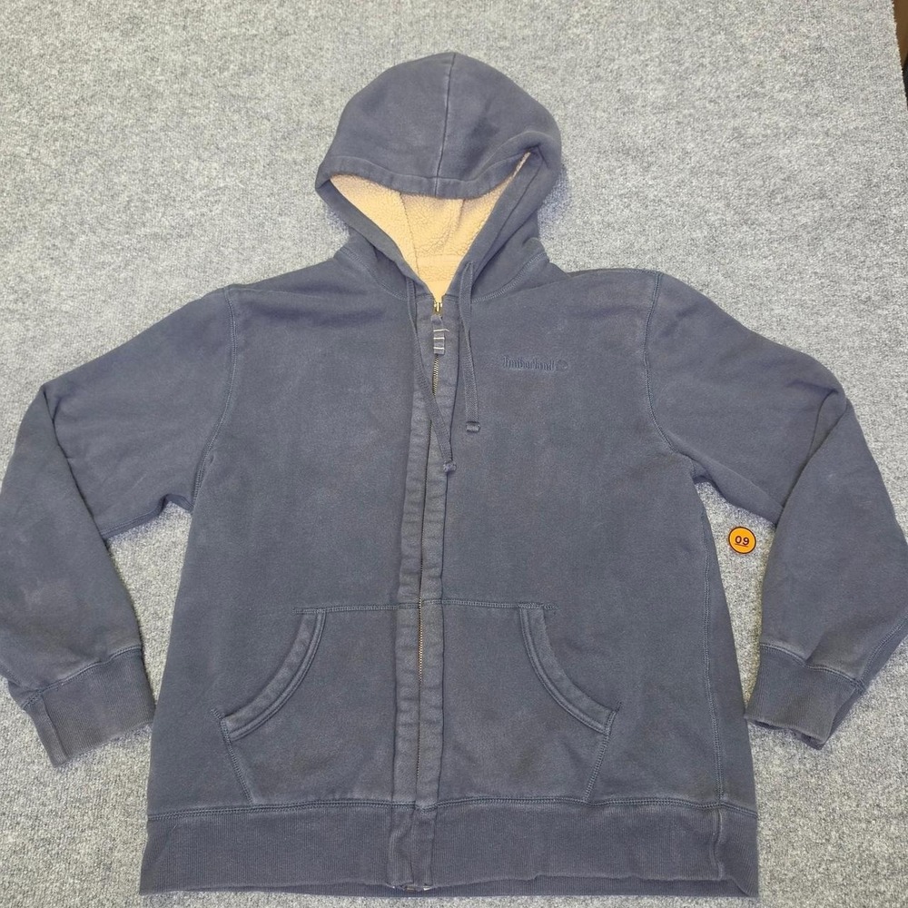 Timberland navy blue zip up hoodie, size XL